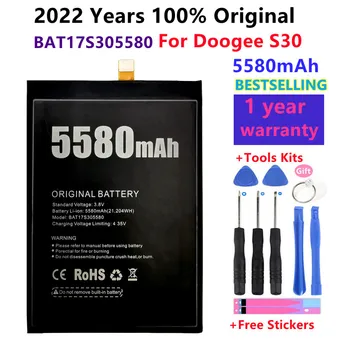 2022 Rokov 100% Originálne S30 S 30 Batérie Telefónu Pre Doogee S30 BAT17S305580 5580mAh Polymer Li-ion 3.8 V Batérie + Nástroje