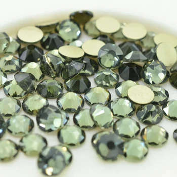 16 Rez Tvár Crystal Kamienkami ss20 4.6-4,8 mm Black Diamond Nail Art Drahokamu Lepidlo Na Non rýchla oprava Kamienkami