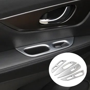 Pre Nissan Rogue x-Trail T32 2014-2018 ABS Chrome Dvere, Okno, lakťová opierka Kryt Prepnúť Tlačidlo Panel Výbava Liatie Obloha Príslušenstvo