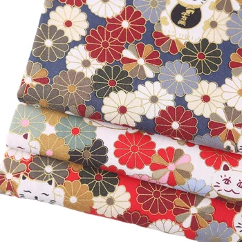 Japonský štýl Šťastie Mačka Série Reaktívne Vytlačené Textílie, Bavlna Samoopaľovacie Látky, Batožiny Hračka Textílie Veľkoobchod SF15-1-450