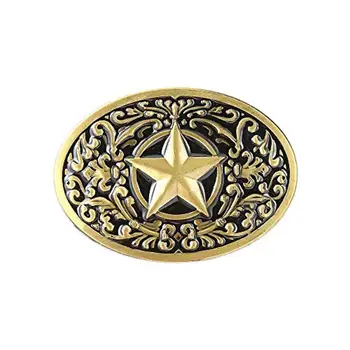 copper star Pentagram farbu opasku pre človeka západnej kovboj bez pracky pásu vlastné zliatiny šírka 4cm