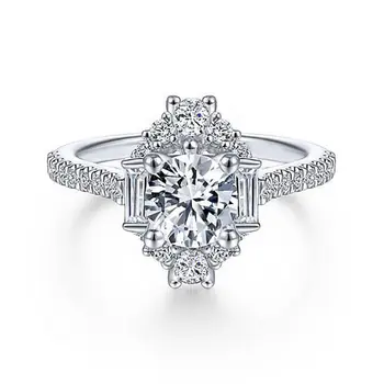 Prstene, Svadobné Zapojenie Zliatiny Ženy Biely Elegantný Prsteň Veľkosti 6-10