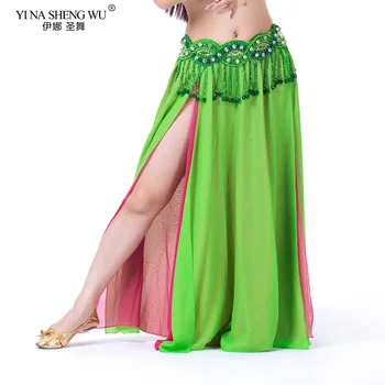 Brušný Tanec Sukne Tanec Kostým Indián Dance Sukne Oblečenie Bellydance 1pc Sukne Profesionálny Výkon Praxe Nové Oblečenie