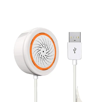 Zigbee 3 V 1 Wifi Sirény Alarmu Prepojenie 90DB Zvuk Svetelný Senzor Smart Home Tuya Inteligentný Život APP Poplachu Siréna Pre Alexa