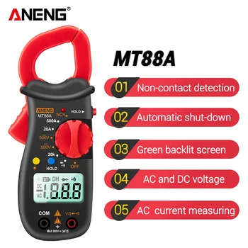 ANENG MT88A Digitálne Svorka Meter Multimeter DC/AC Napätie AC Prúd Tester Frekvencia Kapacita NCV Test