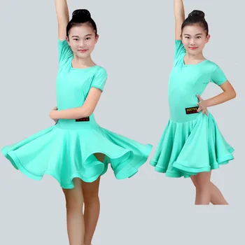 Deti latinské Tanečné Šaty Dievčatá Profesionálne Tanečné Praxi Oblečenie latinskej Tanečnej Súťaže Šaty Deti Rumba Nosenie DQL877
