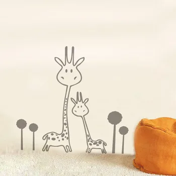 Móda Žirafa Cartoon detskej Izby Mš Triede Spálne Dekorácie Pozadí Samolepky na Stenu.