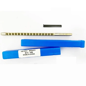 5 mm B1 Push-Typ drážkou pera Broach Metrika Veľkosť HSS rýchloreznej Ocele & Podložka pre CNC Router Kovoobrábanie Nástroj Kovové Fréza