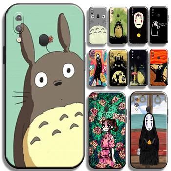 Roztomilý Totoro Miyazaki Anime Č Tvár Pre Samsung Galaxy M20 Telefón Prípade Prípadoch Späť Shockproof Funda Coque Kryt Kvapaliny Kremíka