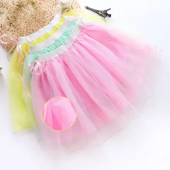 Super Sladké módne detí dievča pettiskirt zlato svetlé gázy Kórea deti tutu sukne 3 farby luk tylu sukne pre dievčatá JX02
