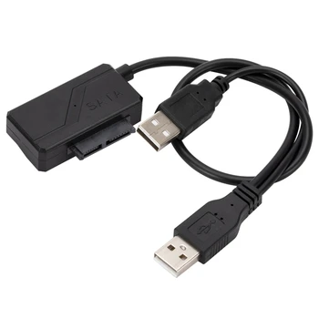 SATA7P+6P Na USB2.0 Notebook Externej Optickej Jednotky Okno Dátový Kábel USB na SATA Ľahko Disk Kábel Napájania 30 cm