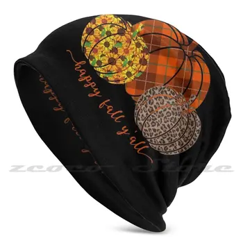 Šťastný Jeseň Y ' All-Roztomilý Oranžový Koberčeky Leopard Tekvica Vďakyvzdania Darček Pletený Hat Elastické, Mäkké Osobné Vzor Súčasnosti Spp