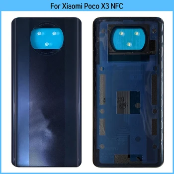 10PCS Nové Pre Xiao Poco X3 NFC Batérie Zadný Kryt Zadných Dverí Pre Xiao PocoX3 Zadný Panel Bývanie Prípade Lepiacou Nahradiť