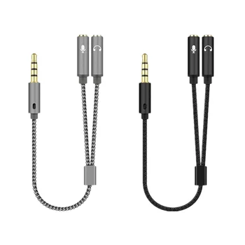 3,5 mm Audio Adaptér Kábel 3,5 mm Stereo Audio Mužov a 2 Ženy Jack Headset Mikrofón Y Splitter Kábel Adaptéra Line