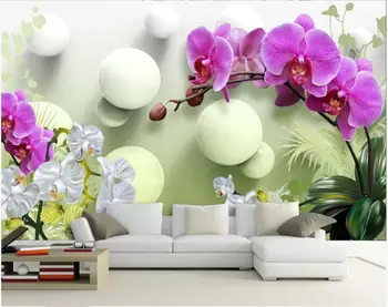Vlastné foto tapety na steny 3 d kvet nástenná maľba na obývacia izba HD motýľ kvet 3D stereo TV pozadí steny papiere