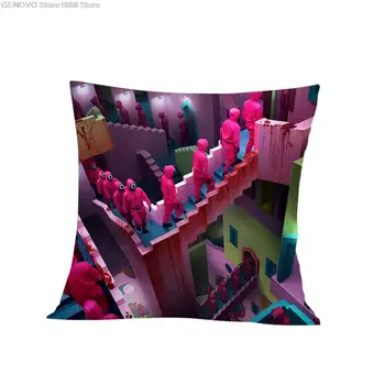 Koreanische TV Tintenfisch Hry, Kissen Abdeckung 3D Grafiken Zips Polyester Kissen Abdeckung Kissenbezüge Režim Hause Textili