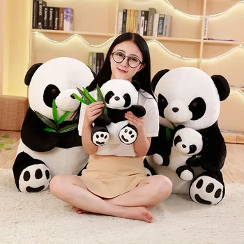 Nové Dorazí 23-50 CM Plyšové Panda Hračky Roztomilý plyšáka Bábika Matka A Syn Darček Pre Deti, Dievčatá Domova Vianočný Darček