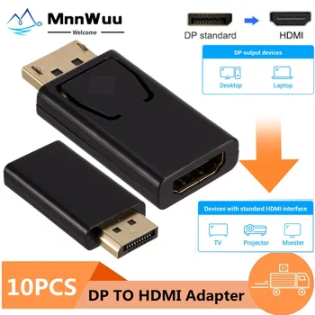 1080P DisplayPort-HDMI-kompatibilný Adaptér Converter, Display Port Male DP Žien HD TV Kábel, Adaptér Video Audio Pre PC, TV