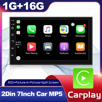 2 Din Auto Android 10 autorádia Multimediálny Prehrávač Univerzálny 7Inch Carplay Stereo Wifi, GPS Auto MP5 Prehrávač