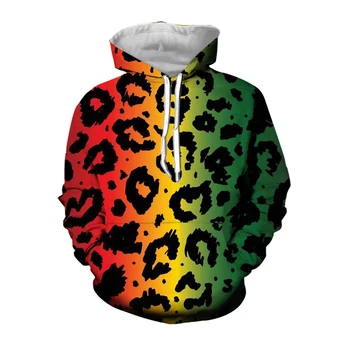 Jumeast 3D Y2k Hoodie Leopard Motýľ Vzor Hip Hop Nadrozmerná Neforemné Dizajnér Hoodies Pulóver Streetwear Drip Oblečenie pre Mužov