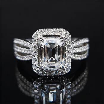 Trendy Zásnubné Prstene pre Ženy Elegantná Dáma Výročie Darček s Brilantným Crystal Estetické Svadobný Obrad Šperky Darček