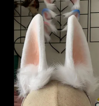 Nové Hand Made Práce Králik Bunny Uši Hairhoop Cosplay Prop Pre Halloween Vianočný Kostým Príslušenstvo