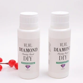 120ml DIY Diamond Cross Stitch Zjasňovač Lepidlo Diamond Maľovanie Conserver Permanent Podržte & Shine Efekt Fóliou Príslušenstvo Nástroje