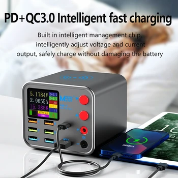 MAant DianBa 1 Bezdrôtový Inteligentné Nabíjanie QC 3.0 8 Port USB Bezdrôtové Nabíjanie Dock LCD Displej Pre Mobilné Telefón Nabíjanie