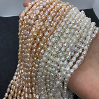 Prírodné Sladkovodné Perly Obojstranný Barokový Rovno Otvor Pink Pearl Korálky DIY Výrobu Šperkov Náhrdelník Náramok Príslušenstvo