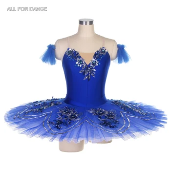 BLL462 Kráľovská Modrá Profesionálne Balet Tutu Spandex Bodice Košieľka Trikot Šaty Výkon Kostýmy s Striebro Sequin Výbava