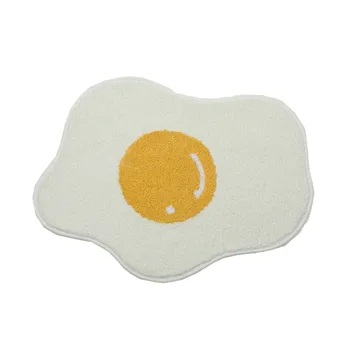 Nové Kreslené Poached Egg Vaňa Mat Non-slip Kúpeľňa Rohožky Koberce Vstup Koberce Umývateľný Balkón, Podlahové Rohože Izba Dekor